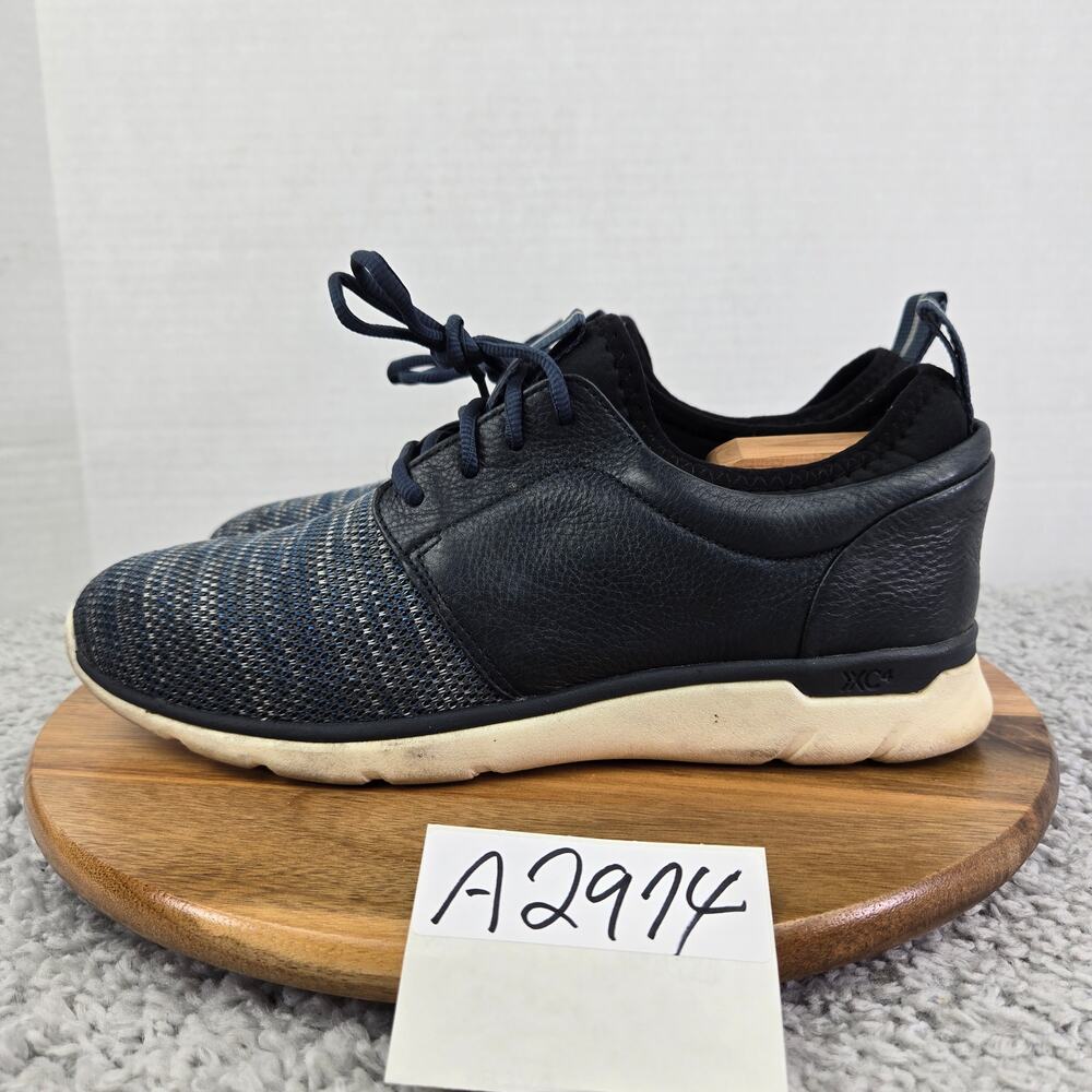 Johnston & Murphy Mens 9.5 XC4 Prentiss Navy Plain Toe Casual Oxford Sneaker